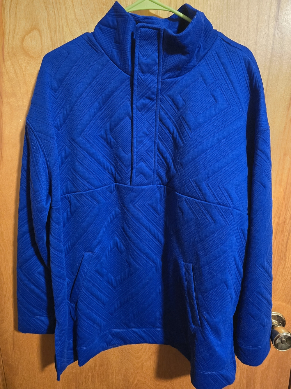 Liz Claiborne Royal Blue Quilted Pullover Shirt Jacket